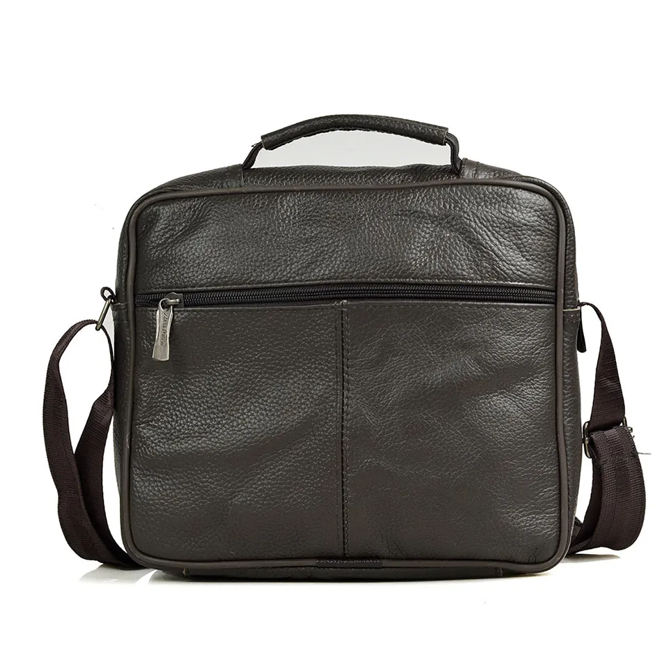 Мужчины подлинные кожаные сумки большой бизнес путешествия горизонтальные портфель мешок
