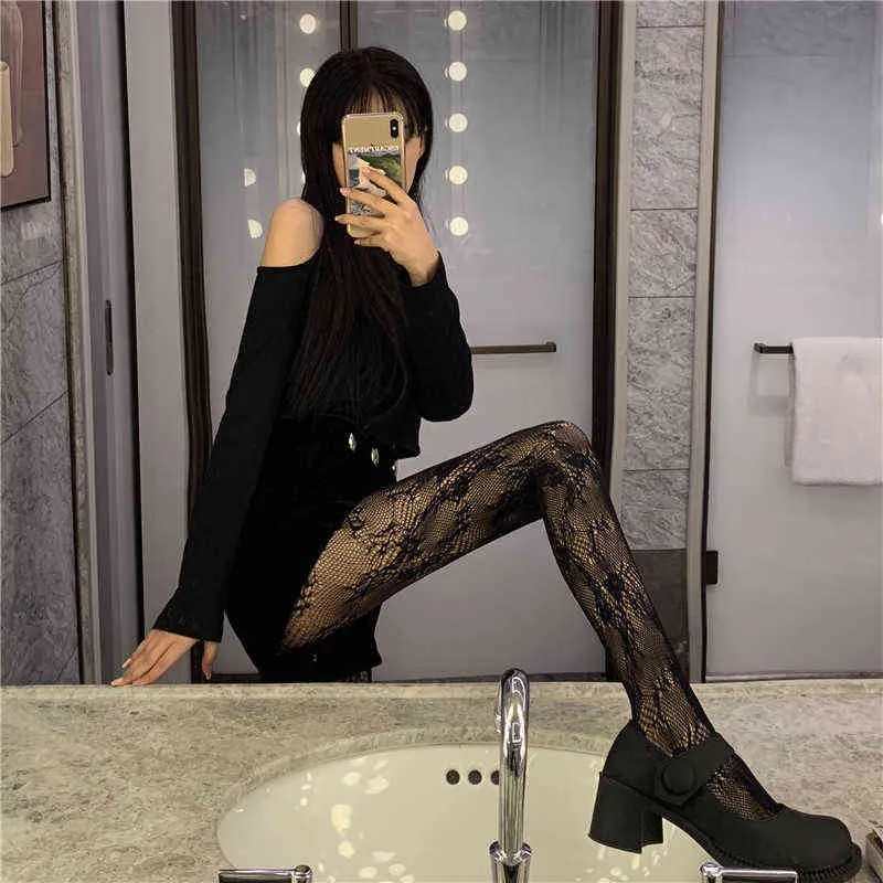 Hot Selling Womens Sexy Fishnet Pantyhose Lolita Black White Lace