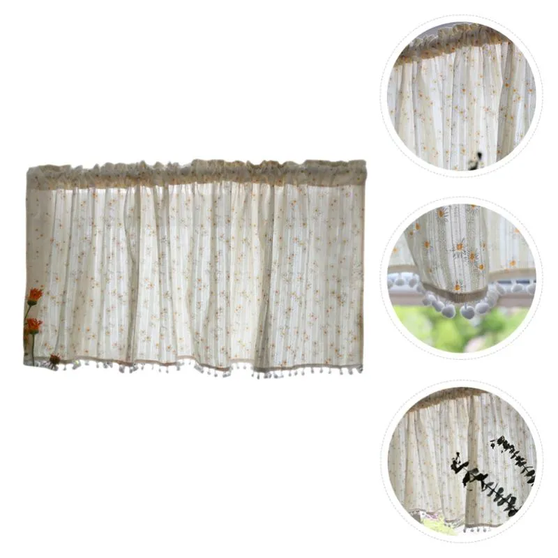 Cortina cortina blackout lace meio decorativo para casa