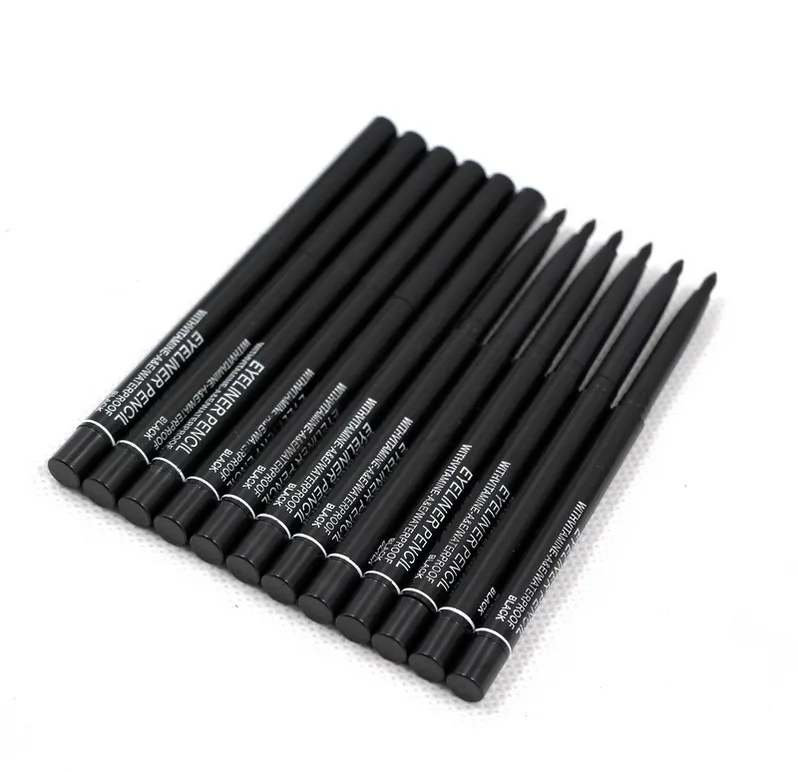 Retractable Black Eyeliner Pencil Automatic Rotating Sweatproof Natural