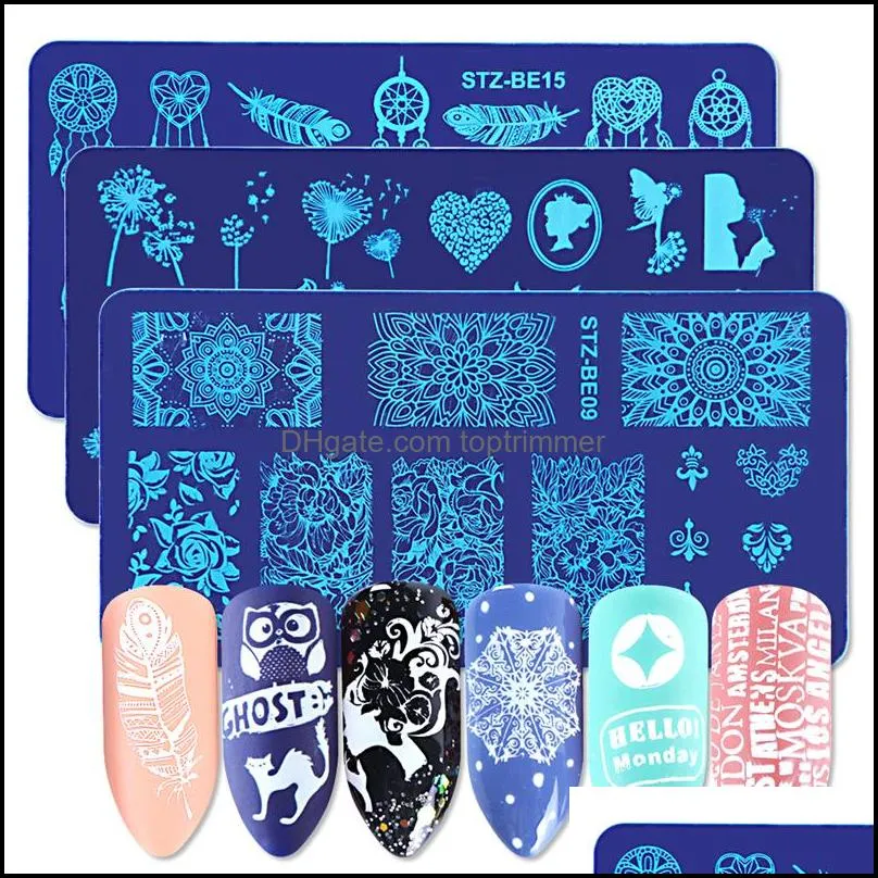 Nail Stamp Plate Stencils Nail Art Stickers Snowflake Flower Animals Letters Owl Gel Polish Stamping Templates DIY Nail Art Manicure