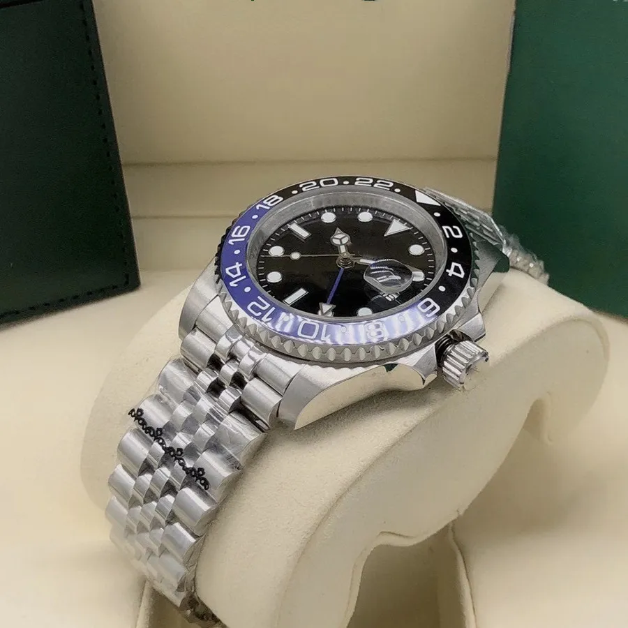 Luxury Stainless Steel GMT Mens Watch M126710 Sapphire Mirror Ceramic Machinery262S