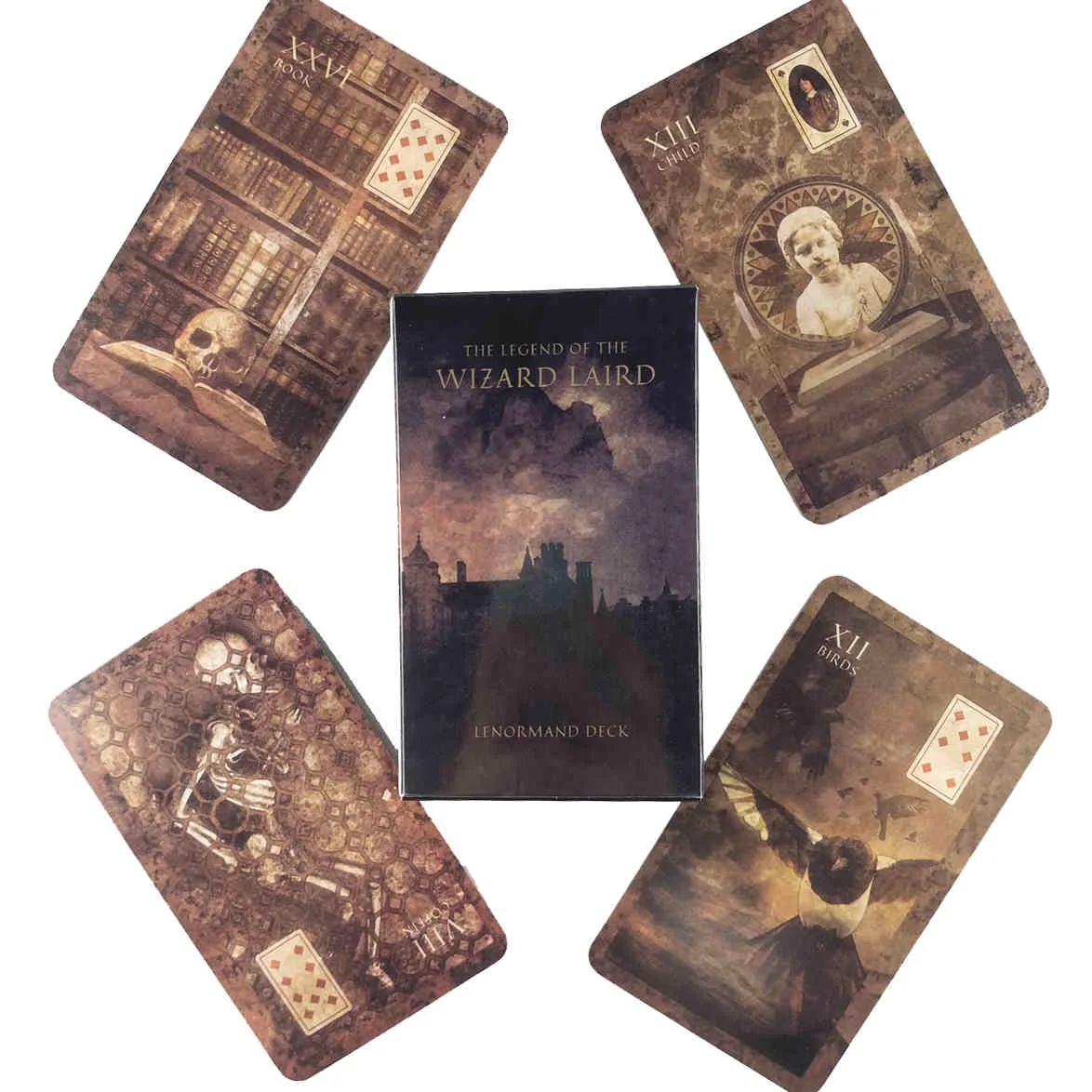 Legend Of The Wizard Lenormand Tarot Deck Leisure Party Table Game Fortune-telling Prophecy Oracles Cards With Guide Book