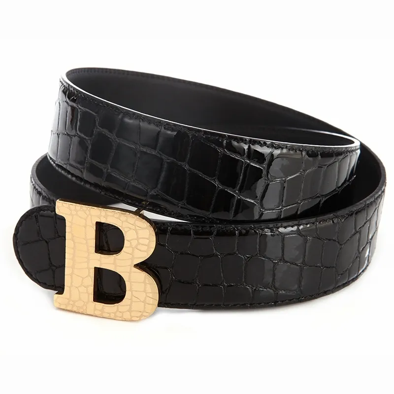 2021 Brev Topp Läder Cowskin Bälte Luxury Letter B Business Casual Belt Luxury Brand Bälten för män Kvinnor Unisex Fashi