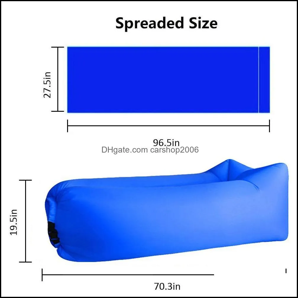 Thicken Inflatable Sofa Lazy Bag Better Quality Outdoor Adults Sleeping Bag Bed Folding Rapid Air Sofa for Beach, Camping SEAWAY