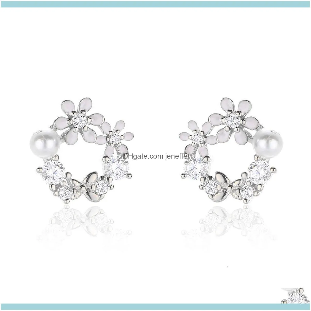 Daisy, fashion, 925 earrings, tiktok, simple Sterling Silver Flower Earrings.