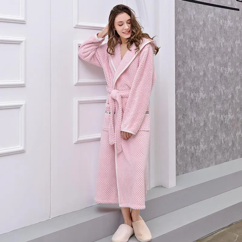 Buy Hellomamma Long Bath Robe for Womens Plush Soft Fleece Bathrobes Night Robes  Dressing Gown Purple Large / X-Large Online at Low Prices in India -  Amazon.in