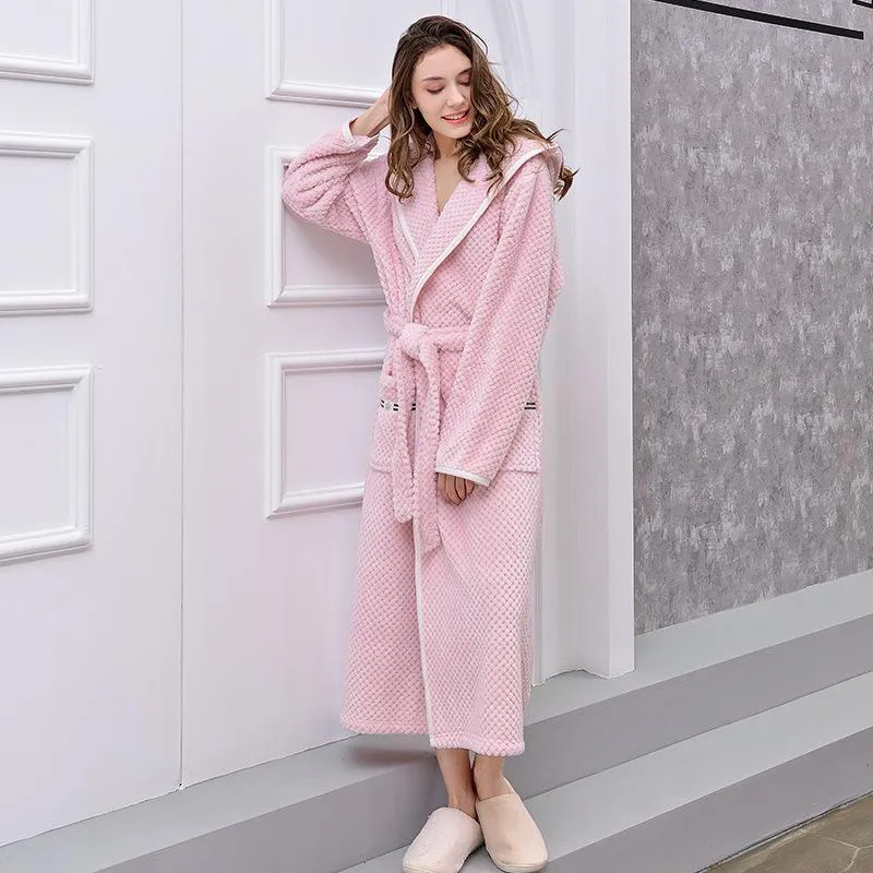 Slenderella Luxury Waffle Fleece Full Button Front Dressing Gown 52