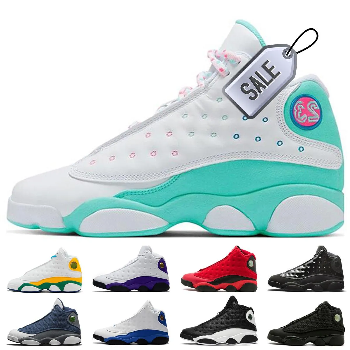 2022 Newest 13 13s Men Women Basketball Shoes White Soar Green Pink Flint  Playground Hyper Royal What Is Love Cap And Gown Mens Sneakers B From 43,83  € | DHgate