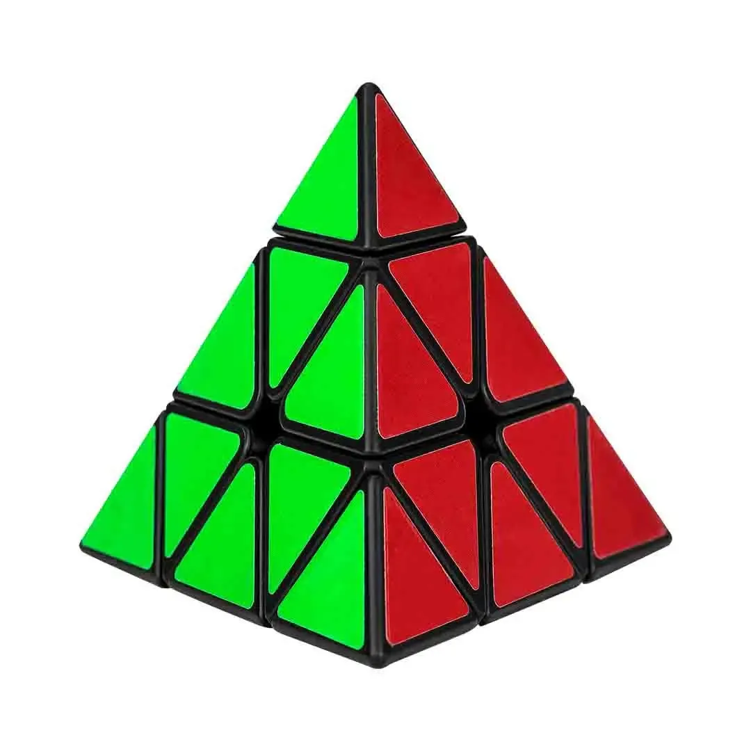 Deli 98x98x98mmミニ特別な形のピラミッドマジックキューブパズルサイエンス教育トイギフト