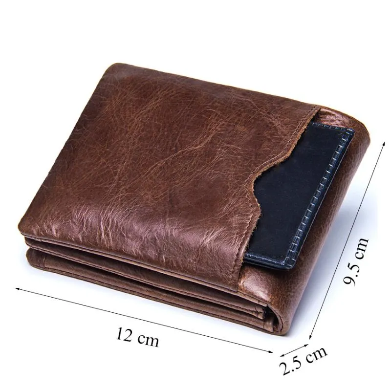 Mens leather trifold wallet with coin pocket outlet