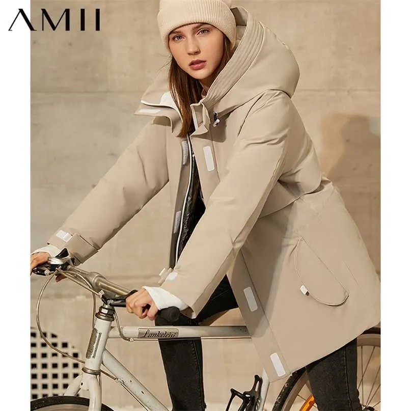 Amii minimalisme hiver mode veste femme haute technologie stockage de chaleur 90% doudoune casual Sport de plein air 12040581 211008