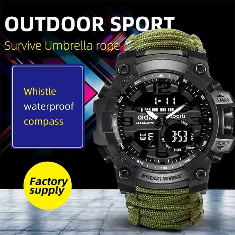 OFNS Luxury G Style Orologi Da Uomo 50M Impermeabile Multifunzionale Sportivo Militare Al Quarzo Orologio Da Polso Digitale A LED Da Uomo - Foto 13