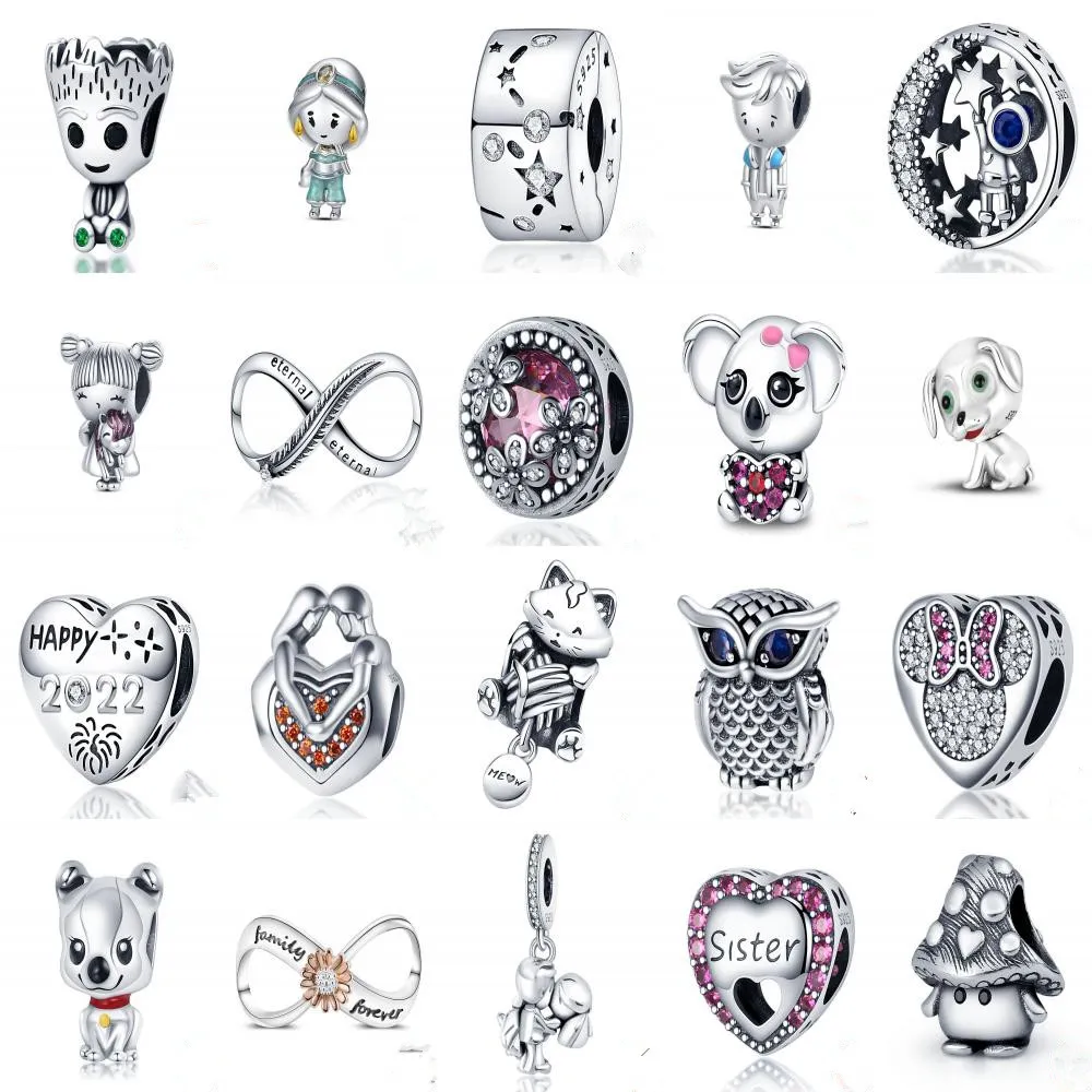 925 Sterling Silver Dream Catcher Heart Pendant Lämplig för Pandora Bracelet Ladies Fashion Smycken Lyx
