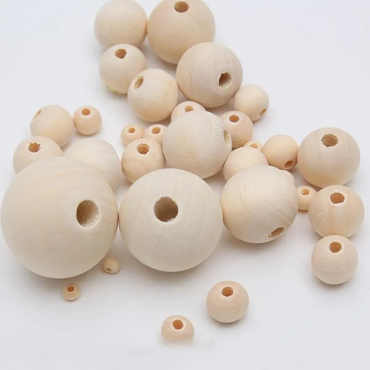 Other Loose Jewelry10 Size 50Pcs Unfinished Wooden Natural Wood Teething Beads Jewelry Making Handmade Drop
