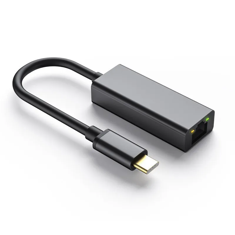 USB Tip-C Gigabit Ethernet Adaptörü Taşınabilir Plugplay RJ45 Max 1000 MB / S Macbook Bilgisayar Cep Telefonu için