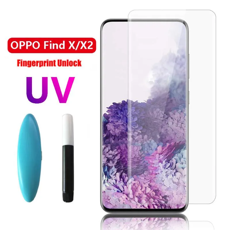 Nano vloeistof uv gehard glas voor oppo vind x x2 volledige dekking scherm protector pro protectieve film mobiele telefoonbeschermers