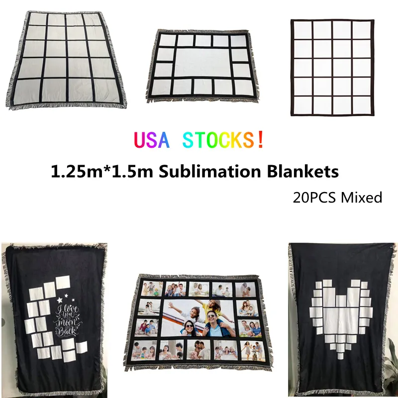 USA Warehouse DIY Sublimation Rzut Koce 9 15 20 20 20 Peels Transfer ciepła Printowanie Ket Księżyc Księżyc w kształcie serca Plece Sofa Sofa na nadruki dla dzieci 20pcs Lot Lot