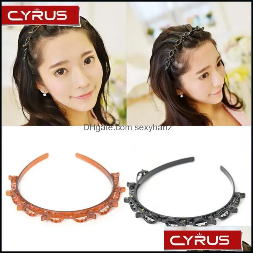 Klipsy do włosów barrettes biżuteria Cyrus czarny braider grzywki do włosów kobiety mężczyźni Aessories Weave Opaska letnia dziewczyna barrette narzędzie 2021 moda d
