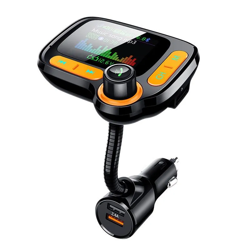 Bluetooth 5.0 Handsfree Cars Cars Modulator Передатчик Цвет экран MP3 Player Bree Free FM-передатчики Car Kit Dual USB быстрое зарядное устройство
