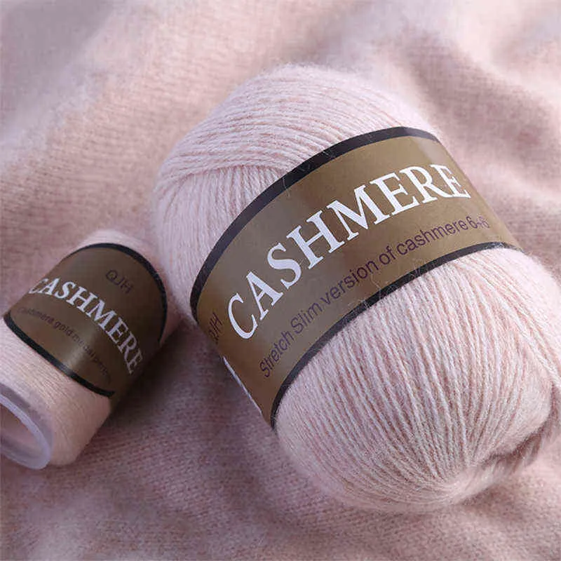 1PC 50+20g/SET 100% Cashmere Mongolian Soft Cashmere Line Hand-knitted Wool Cashmere Crochet Yarn for Knitting Sweater Scarf Y211129