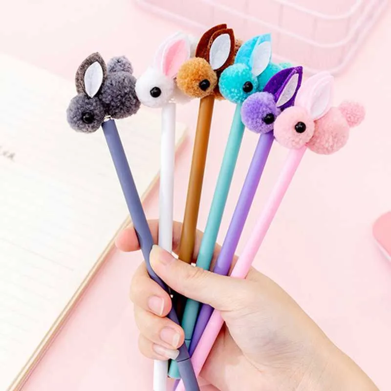 Gel Stylos Kawaii Stylo Coréa Créative Peluche Peluche Signature Papeterie  École Bureau Du 11,14 €