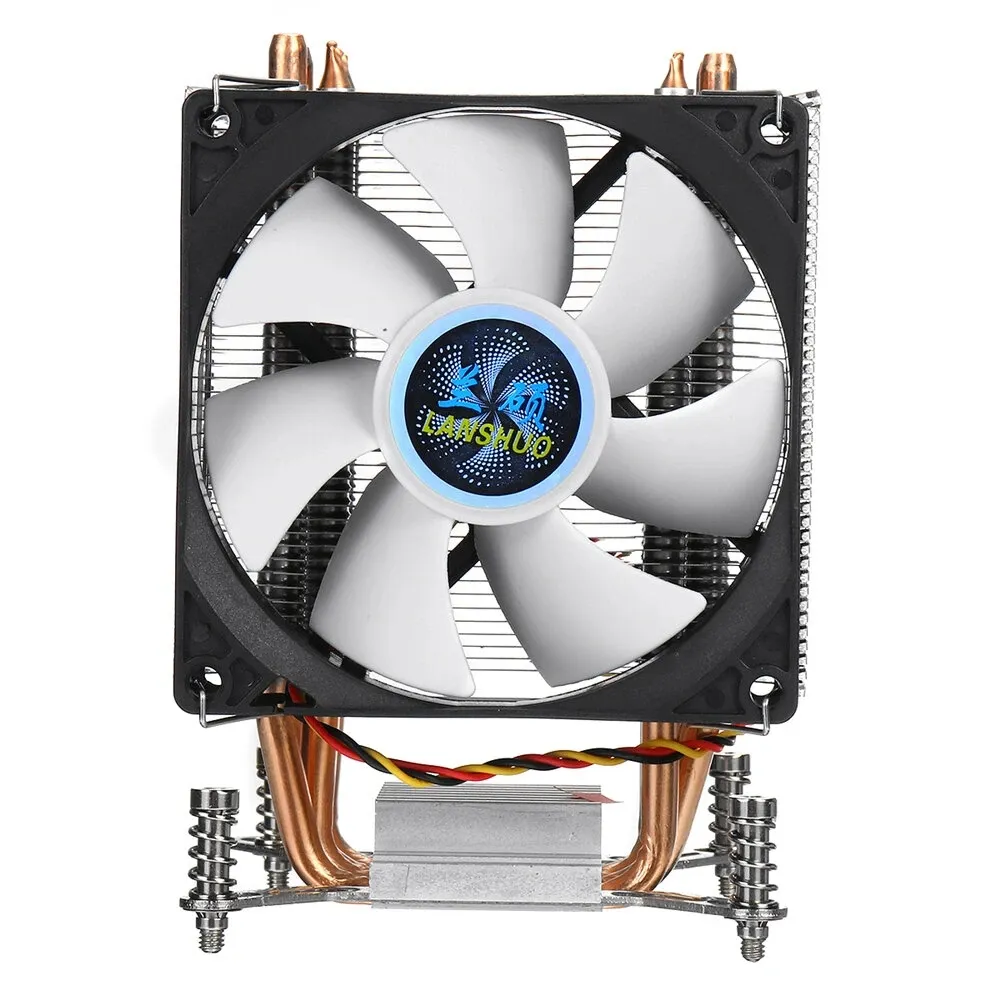 CPU Cooler 4 Медная Теплоппарка 90 мм 3Pin Вентилятор Охлаждающий радиатор радиатора для Intel LGA 2011 X79 X99 299