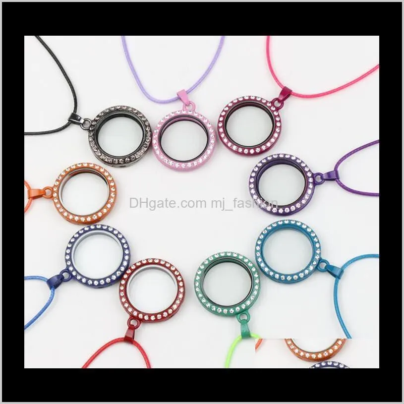 Jewelry30Mm 9 Couleur Mémoire Vivante Flottant Coeur Médaillon Pendentif Colliers 100 Pcs Charmes Résultats de Bijoux Composants Drop Delivery 2021 Yhd3