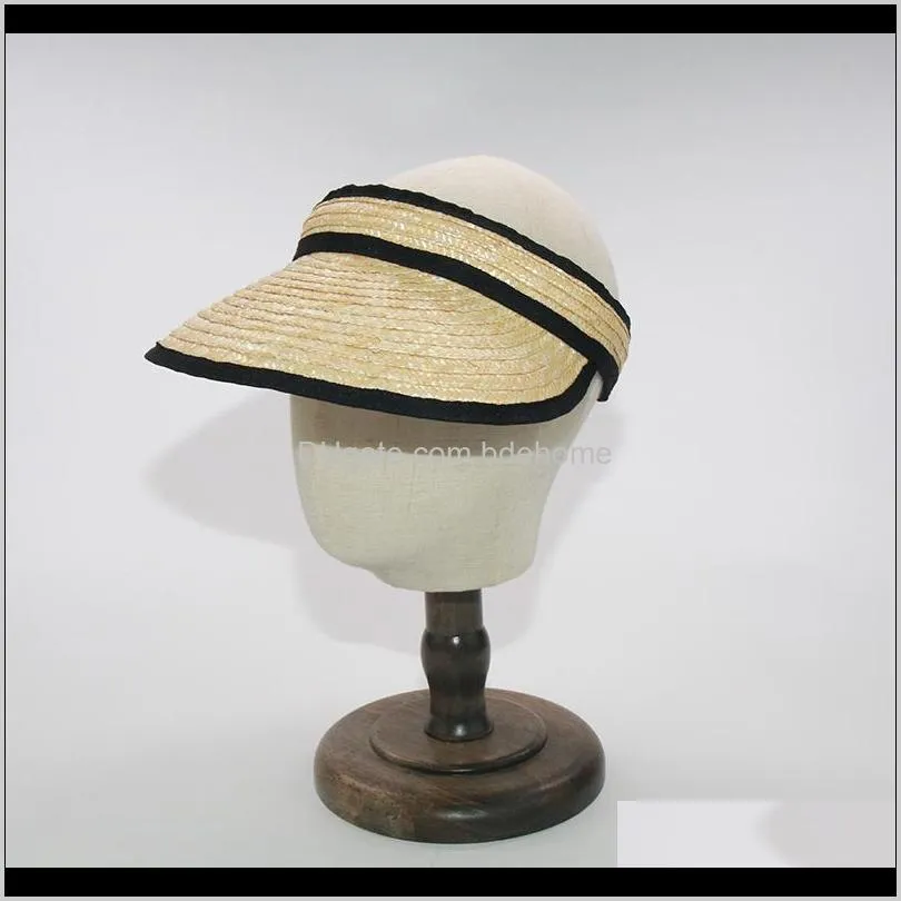 female beach hairpin cap adjustable empty top sun hats for women vacation visor caps wholesale dropshipping