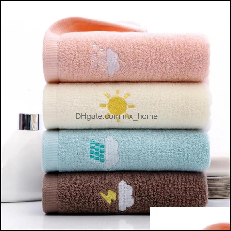 high quality soft embroidered towels bathroom strongly water absorbent adult beach towel 100 cotton 34x75cm