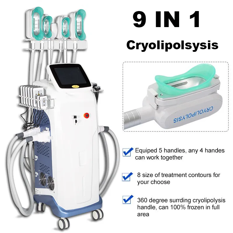 5 handles cryolipolysis machine slimming treatment cryotherapy body shape fat reduction weight loss machines spa salon use