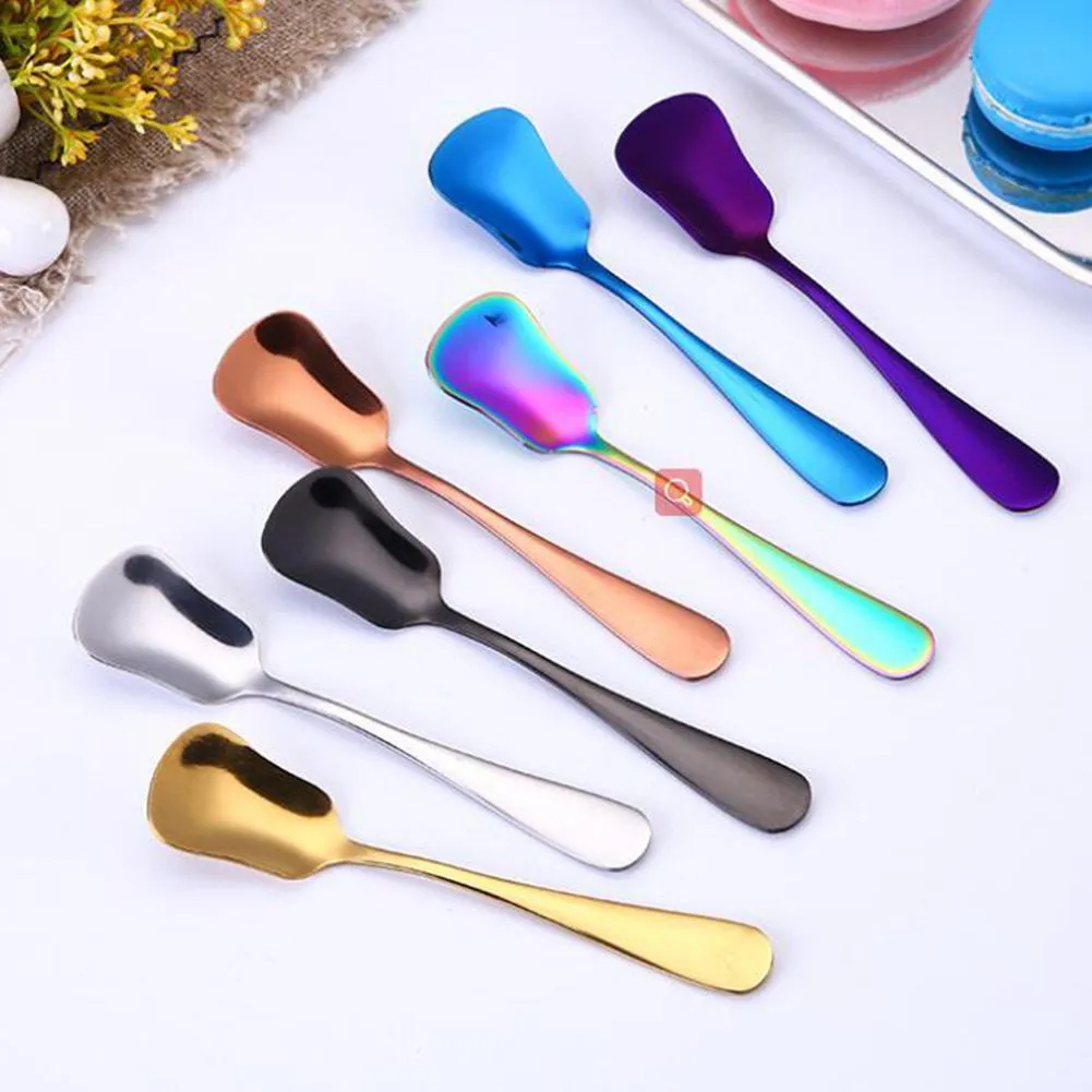 300pcs Ice Cream Spoons Stainless Steel Plated Dessert Scoop Tea Coffee Stirring Spoon;Cake Sugar Spoon;Honey Spoon With DHL Delivery