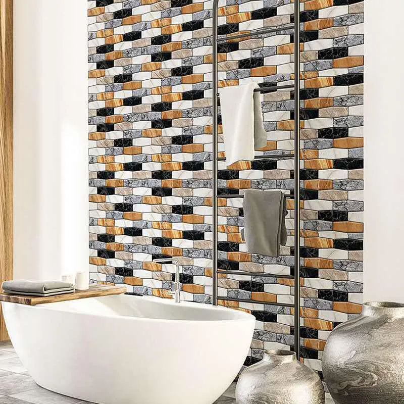 24 Adesivi Per Piastrelle In PVC – Effetto Mosaico, Impermeabili, Autoadesivi – Per Cucina, Bagno, Pareti – 10x10 Cm