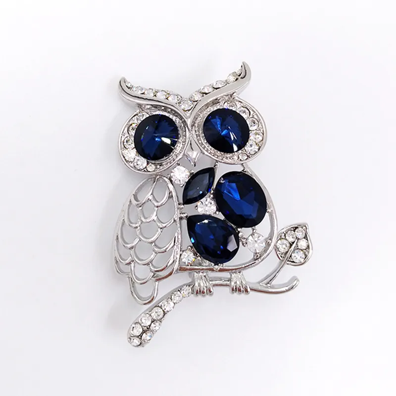 High quality Luxury Designer Men Women Pins Brooches alloy diamond Wise Owl Brooch for Suit Dress graduation Party Gift Rhinestone Fashion Jewelry christmas