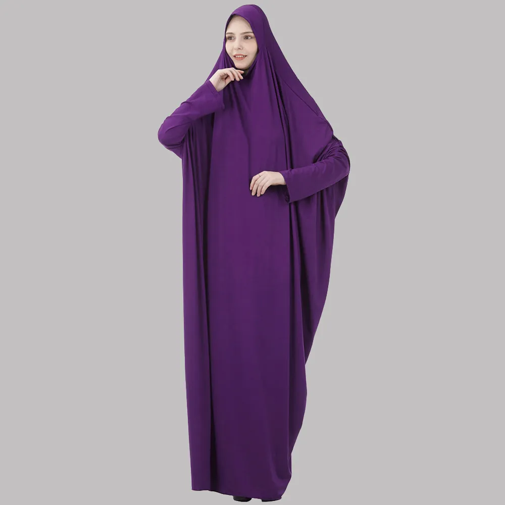 Frauen Muslim Einteiliges Gebetskleid Lange Jilbab Islamische Kleidung Hajj und Umrah Gebetsoutfit Lange Khimar Niqab Kopfbedeckung Saudis286c