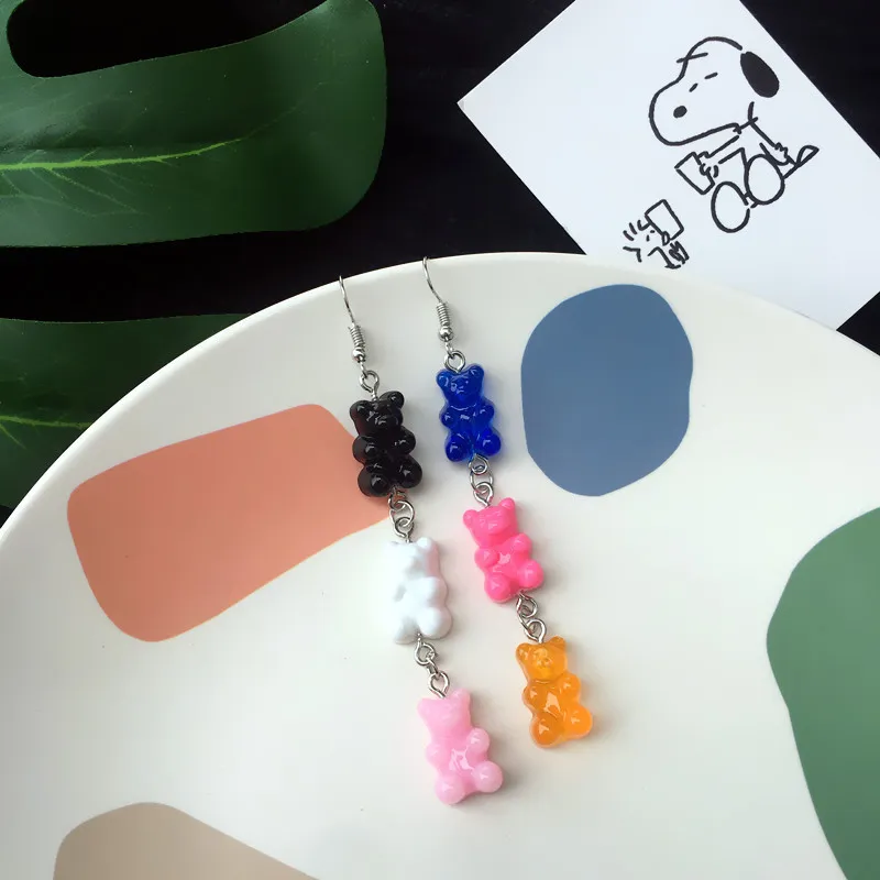 Colorful Handmade Resin Cartoon Bear Beaded Dangle Earrings Earrings Unique  Candy Colors Animal Drop Earring For Women And Girls Funny Party Jewelry  From Joanna_jewelry, $21.88