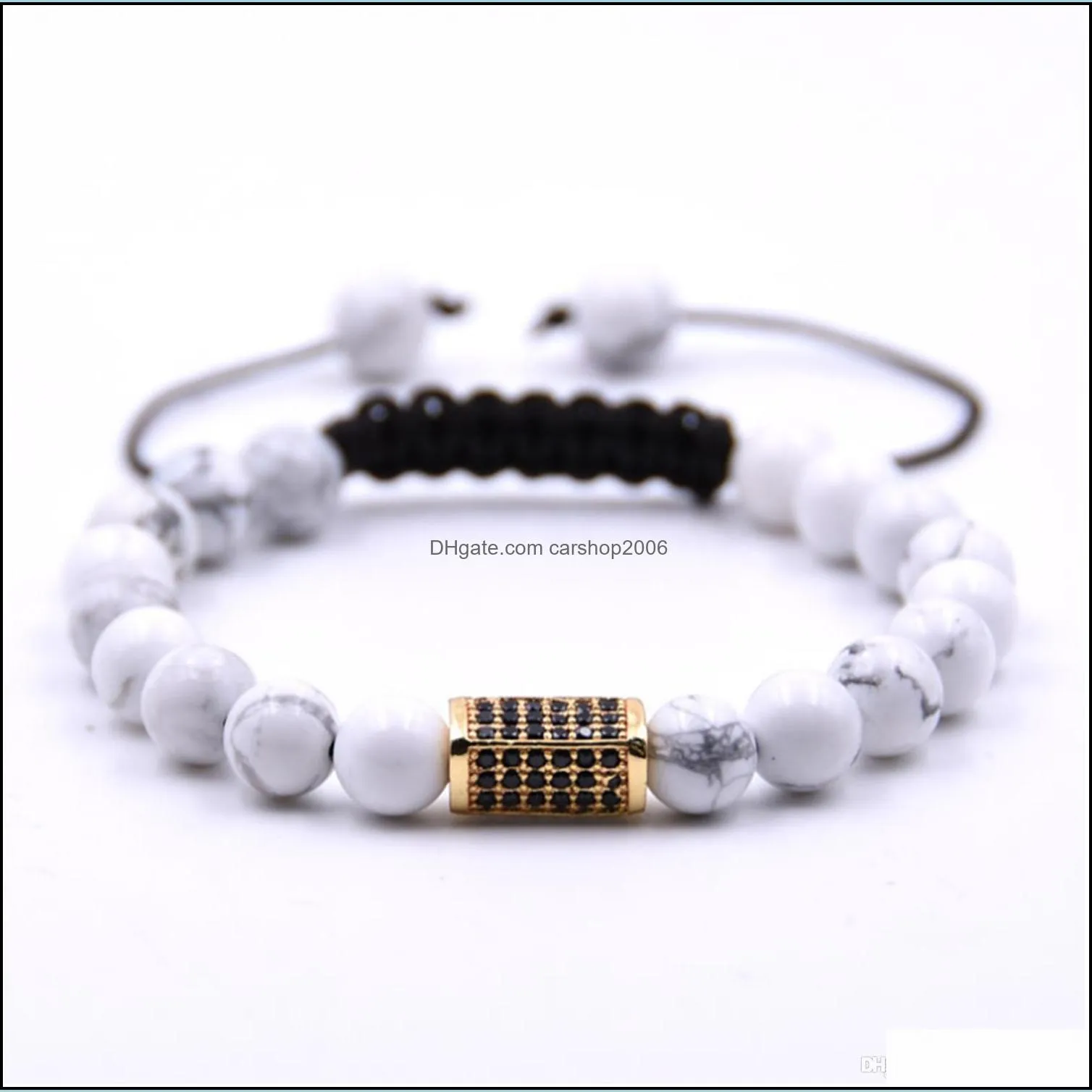 Lava beads hand-woven bracelets bracelets micro-inlaid zircon men and women essential oil yoga aura cure bracelet