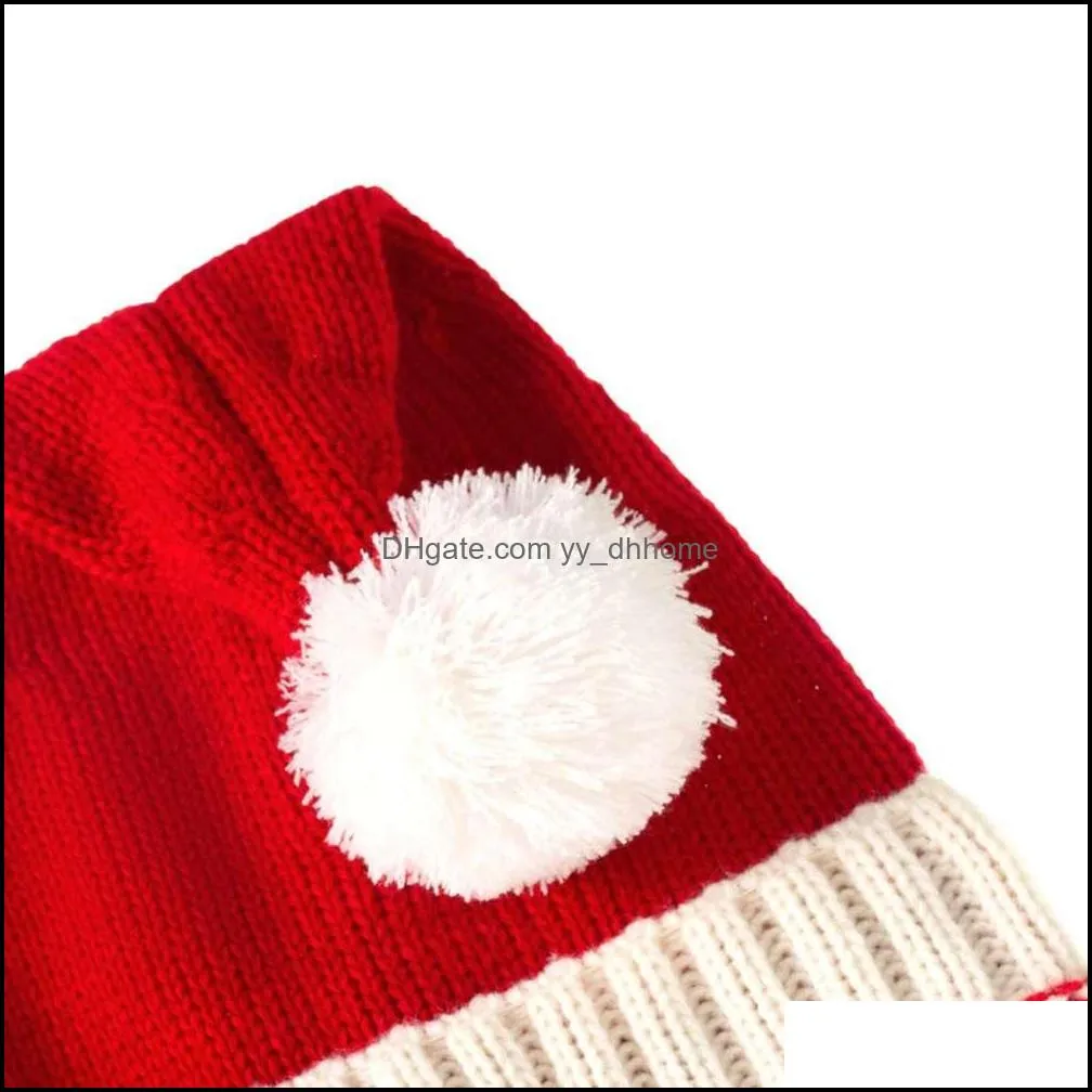 Cute Pompom Kids Girl Boy Beanie Cap Christmas Old Child Hat Effects Color Hot Hook Mom Baby Motorcap for Children