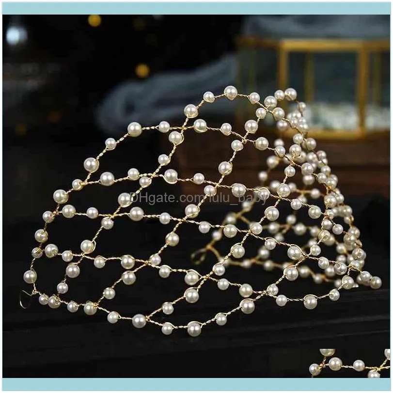 Juvelrypearls pärlor huvudstycken huvudbonader guld pannband