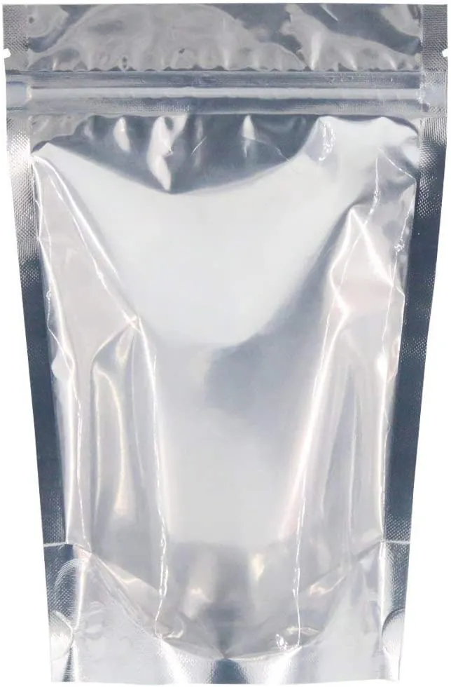Bolsa de embalaje de plástico de papel de aluminio con muesca de rasgado para almacenamiento de alimentos, tamaño 21*35+5cm, 24*35+5cm, 26*40+6cm, 30*40+6cm