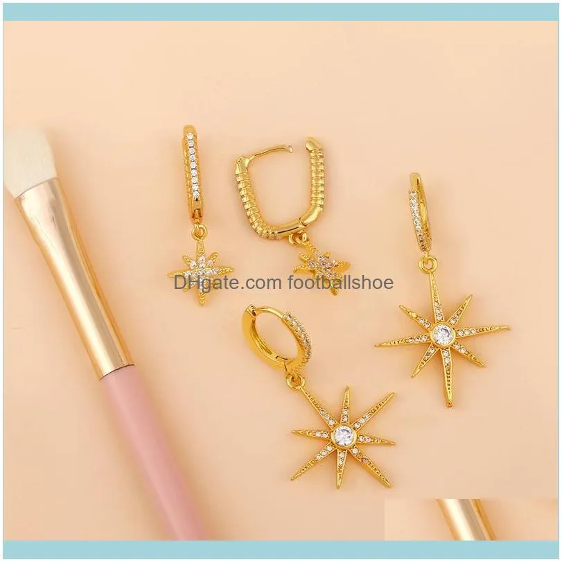 Designers Mi character Rixing temperament diamond eight Star Earrings long earrings women eru34