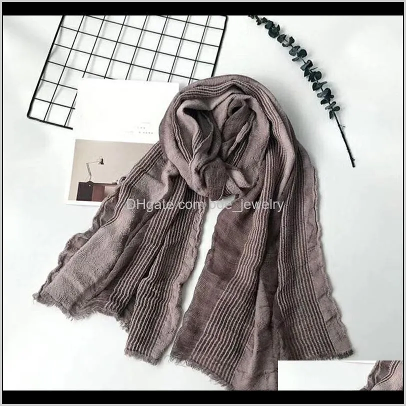 winter designer scarf men striped cotton scarf male brand shawl wrap knit striped cotton linen warm bufandas long