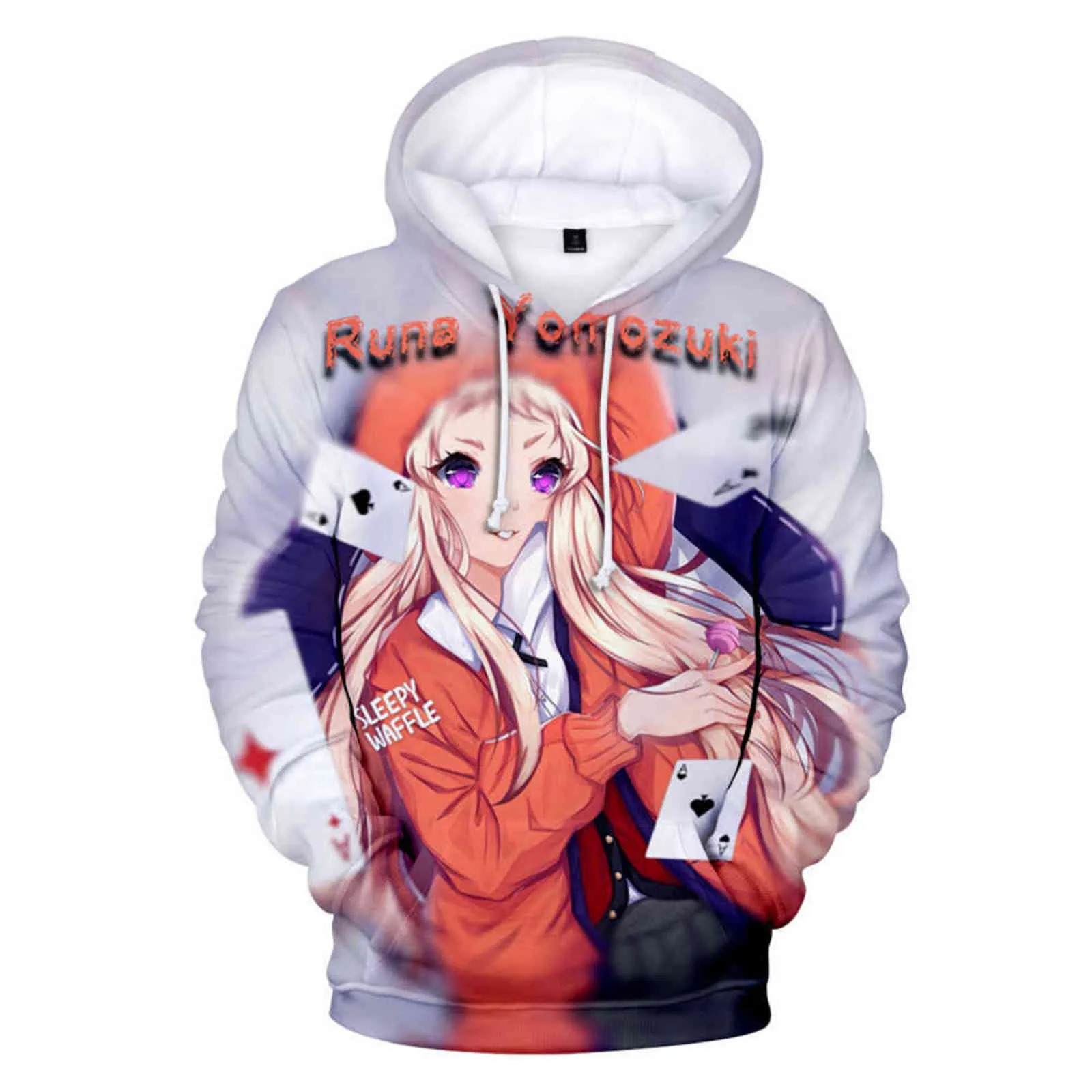 Popüler Klasik Runa Yomozuki 3D Baskı Hoodies Erkek / Kız Moda Uzun Kollu Kazak Streetwear Anime Yomozuki Runa Giysileri Y211118