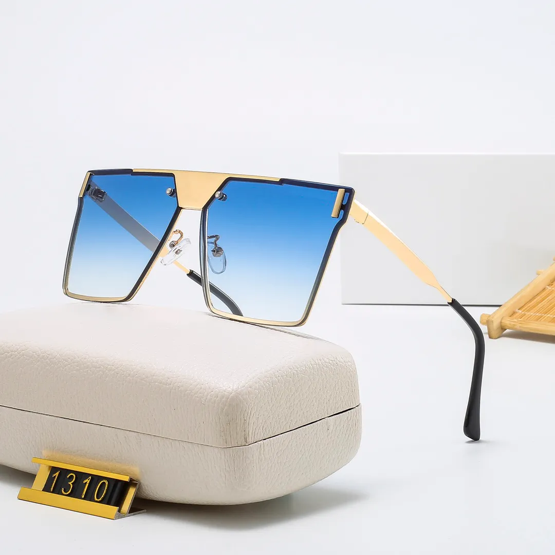 Women's Men's Sunglasses Designer Flat Lens Fashion Oversized Gold Frame  Stylish