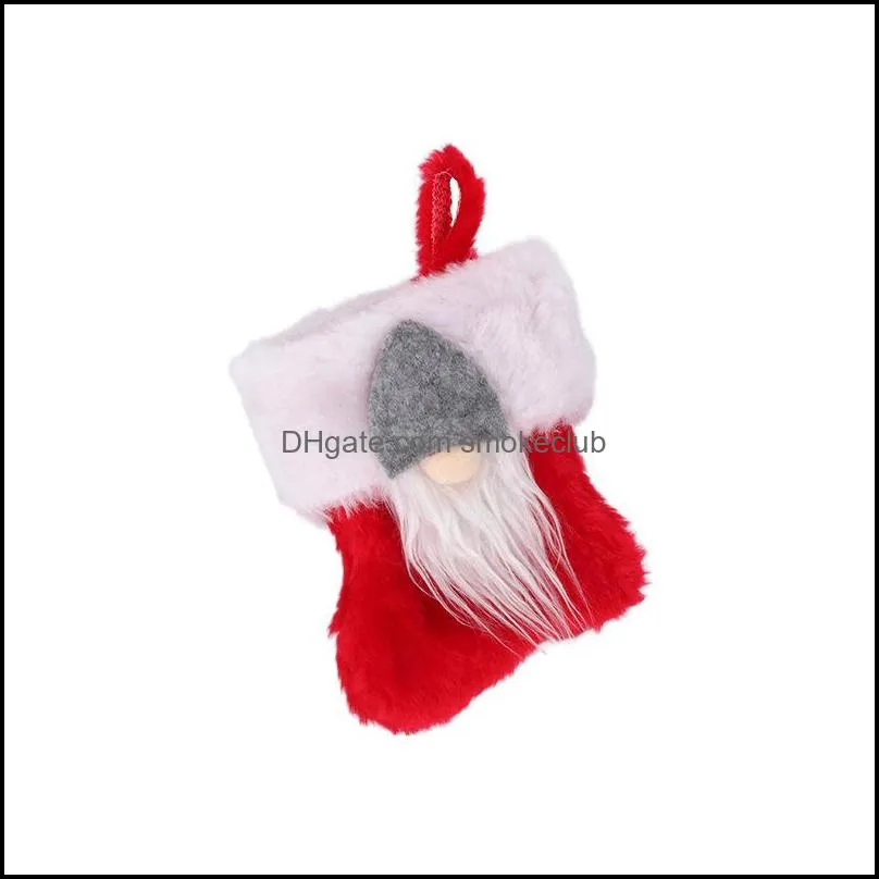 Chuangda New Christmas Stockings Dwarf Faceless Doll Christmas Tree Decorations 252