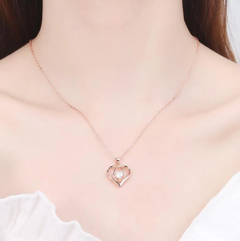 Heart Pendant Necklace for Women S925 Sliver Forever love Jewelry Mother Girlfriend Wife without Gift Box Arrival