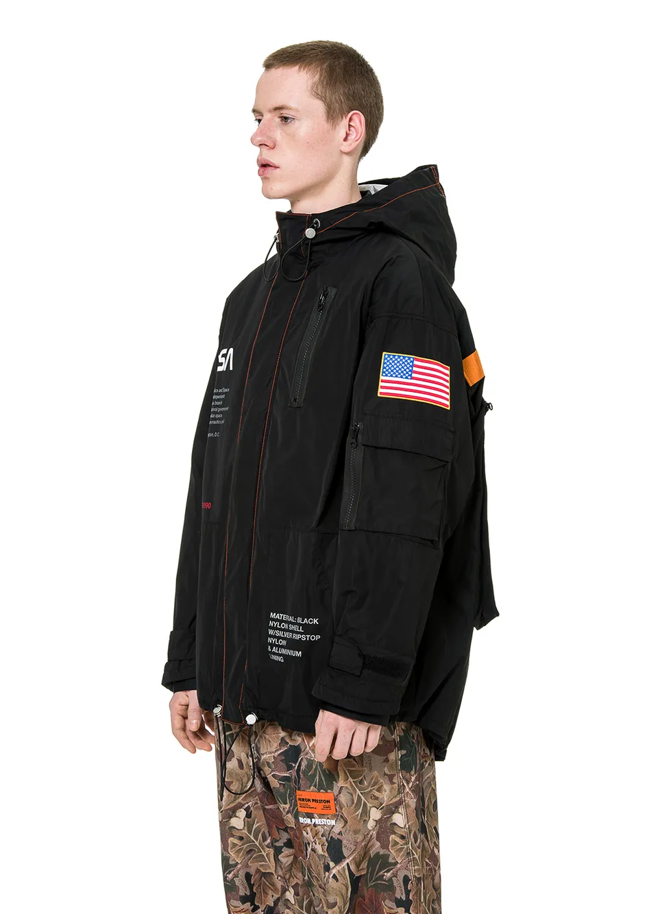 가을 겨울 NASA 우주 비행사 조인트 망 자켓 얇은 섹션 까마귀 파일럿 자켓 트렌드 야구 유니폼 남성과 여성 애호가 겉옷 3M 반사 코트