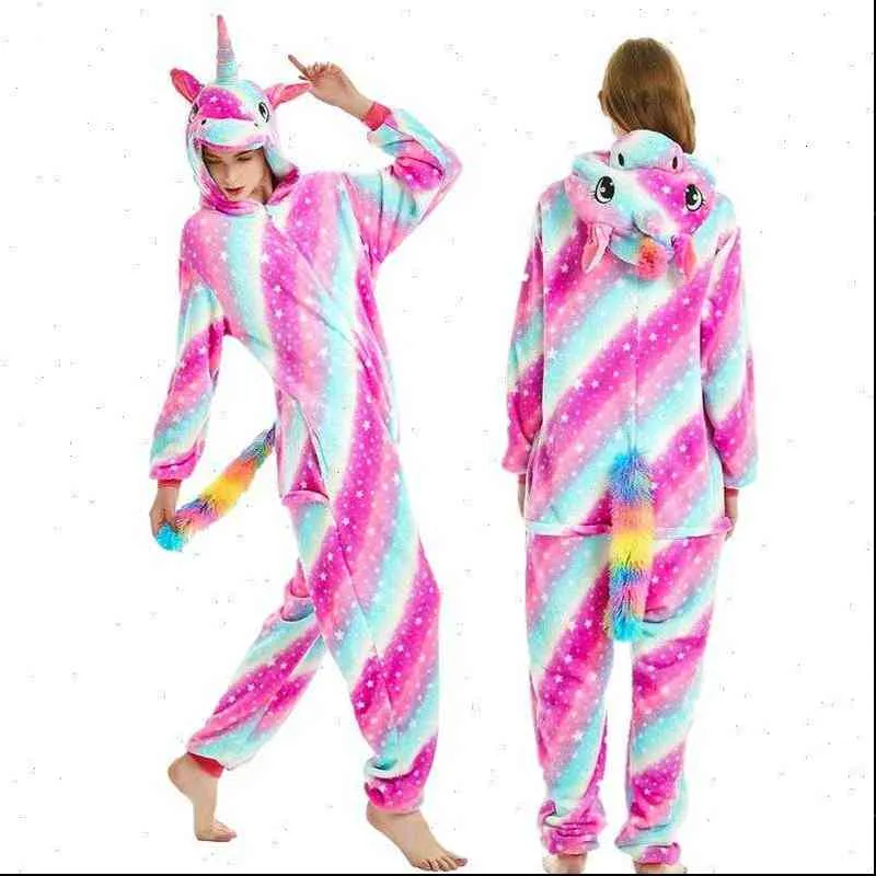 Unicornio Pijamas Stitch Panda Mujer Sleepwear Adulto Animal Onesies Hombres  Pareja Traje De Invierno Flannel Pijamas De 49,86 €