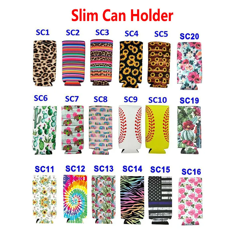 12oz Slim Can Mouwen Drink Houder Neopreen Geïsoleerde Tas Case Pouch