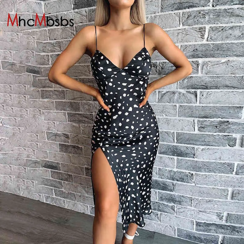 Kobiety Eleganckie paski spaghetti Dress Drukuj Midi Vestido Vintage Dress Sukienki Letnie Plaża Wakacyjne Randki Y2K Odzież 210517